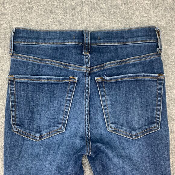 Free People Skinny Jean Womens 24 Destroyed Busted Knee Distressed Denim Zip Fly - Picture 9 of 15